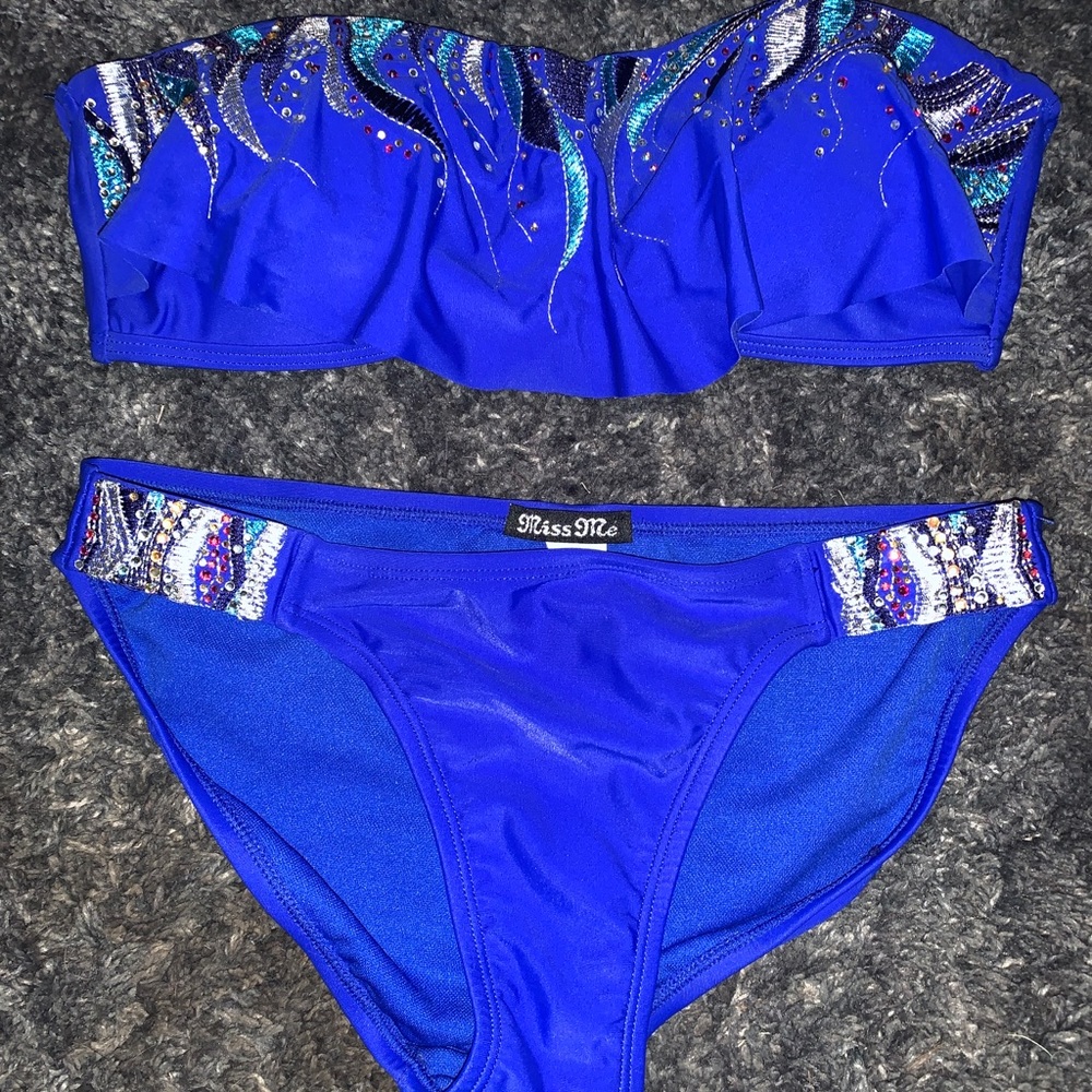 Royal Blue Miss Me swim suit